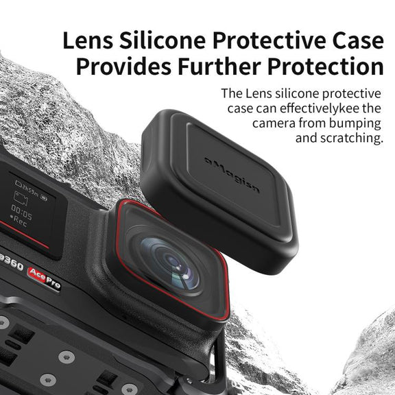 For Insta360 Ace Pro 2 / Ace Pro Camera AMagisn Quick Release Metal Cage Horizontal & Vertical Shooting Protective Frame(Black)