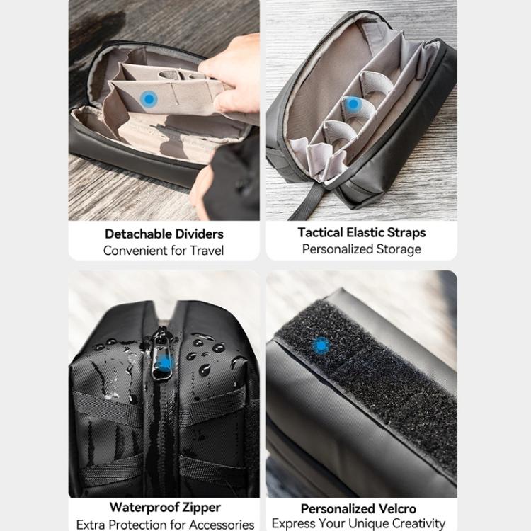 For DJI Osmo Pocket 3 Creator Combo TELESIN Universal Portable Storage Bag Carrying Case(Black)