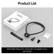 TELESIN Action Camera Neck Holder SE2.0 POV Perspective Bracket With Adjustable Chest Strap(Gray)