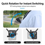 TELESIN Action Camera Neck Holder SE2.0 POV Perspective Bracket With Adjustable Chest Strap(Gray)