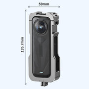 For Insta360 X5 HEPAIL AC-81 Metal Rabbit Cage Extended Protective Frame