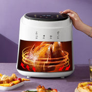8L Air Fryer Household Multi-Function Large Capacity Oil-Free Electric Fryer, Color: White US Plug