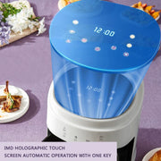 8L Air Fryer Household Multi-Function Large Capacity Oil-Free Electric Fryer, Color: White US Plug