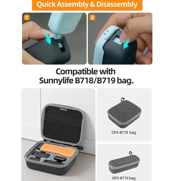 For DJI Osmo Pocket 3 Sunnylife OP3-K990 Protective Cover Body Filter Storage Top Cover Protective Case(Blue)