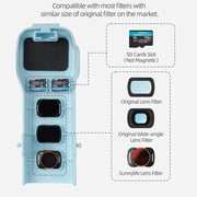 For DJI Osmo Pocket 3 Sunnylife OP3-K990 Protective Cover Body Filter Storage Top Cover Protective Case(Blue)