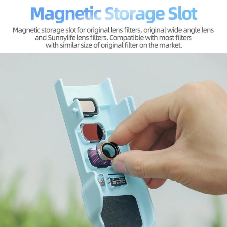 For DJI Osmo Pocket 3 Sunnylife OP3-K990 Protective Cover Body Filter Storage Top Cover Protective Case(Blue)