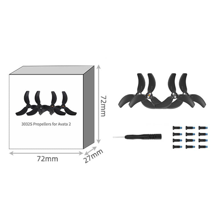 For DJI Avata 2 Sunnylife 3032S 2pairs Propellers(Blue)