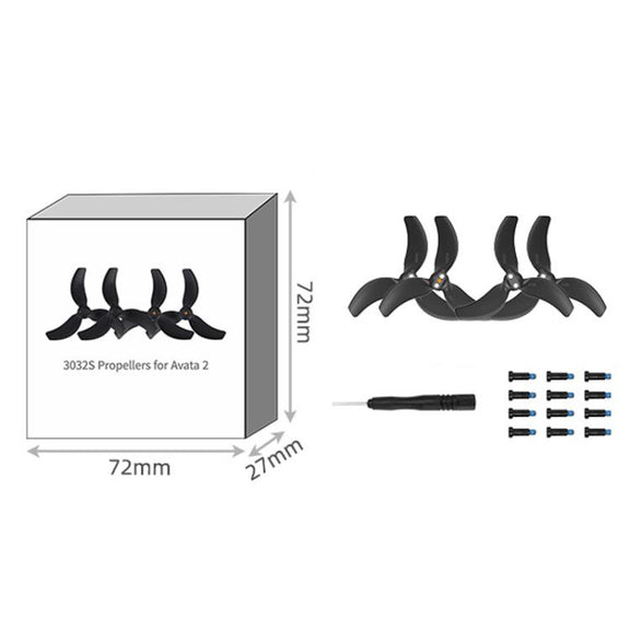 For DJI Avata 2 Sunnylife 3032S 2pairs Propellers(Blue)