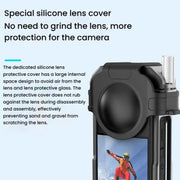 For Insta360 X3 HEPAIL AC62 Metal Rabbit Cage Magnetic Suction Horizontal Vertical Protective Frame