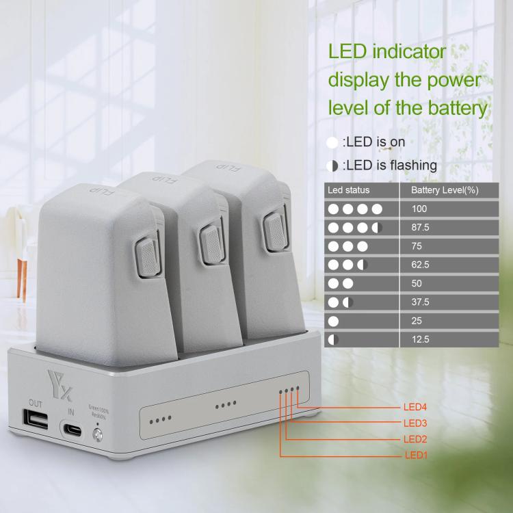 For DJI Flip YX 3-Way Charger Bidirectional Battery Management System