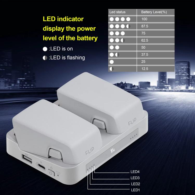 For DJI Flip YX Parallel Charger Hub Bidirectional Battery Management System