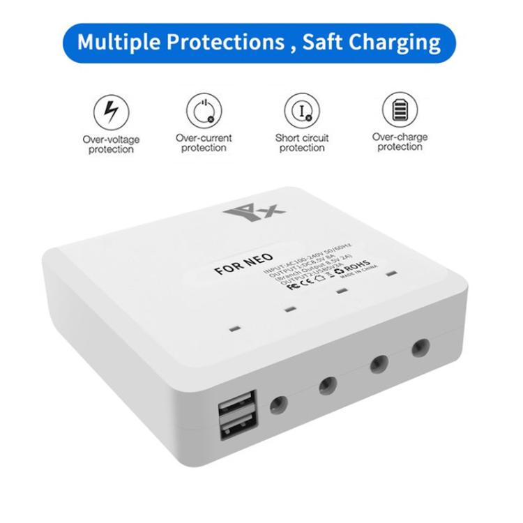 For DJI Neo Drone YX 4-port Battery Charger Charging Hub EU Plug