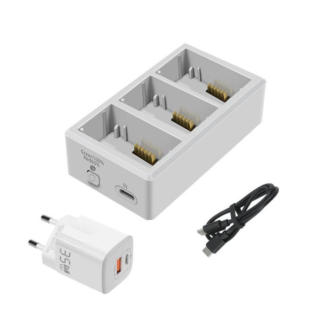 YX 3-Way Battery Charger For DJI Mini 4 Pro/Mini 3/Mini 3 Pro Charging Hub 35W EU Plug