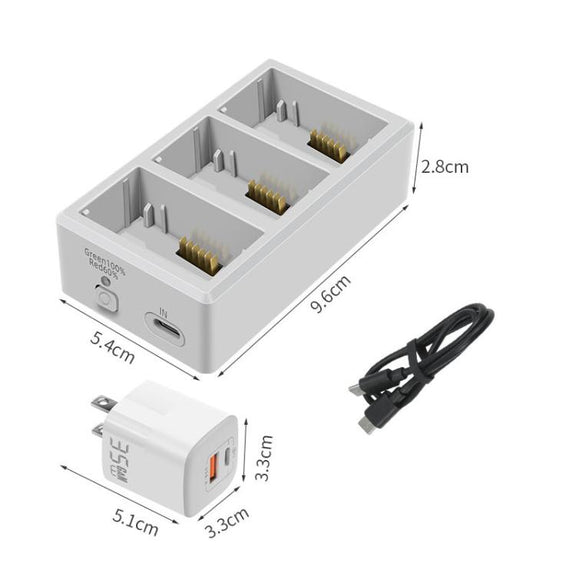 YX 3-Way Battery Charger For DJI Mini 4 Pro/Mini 3/Mini 3 Pro Charging Hub 35W US Plug