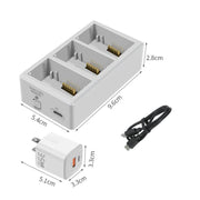 YX 3-Way Battery Charger For DJI Mini 4 Pro/Mini 3/Mini 3 Pro Charging Hub Without Pulg