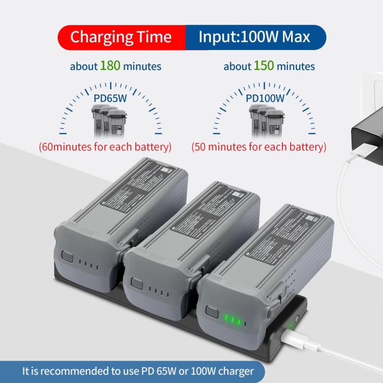 For DJI Air 3/Air 3S Battery Charger YX 3-way Charging Butler Drone Accessories