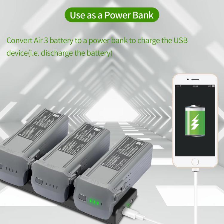 For DJI Air 3/Air 3S Battery Charger YX 3-way Charging Butler Drone Accessories