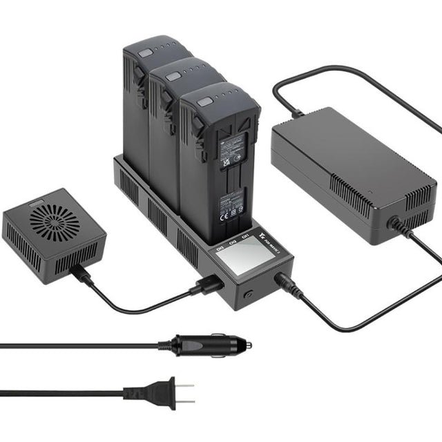 For DJI Mavic 3 YX Battery Charger Discharger Hub 3-in-1 Smart Charging Station With Color Screen US Plug