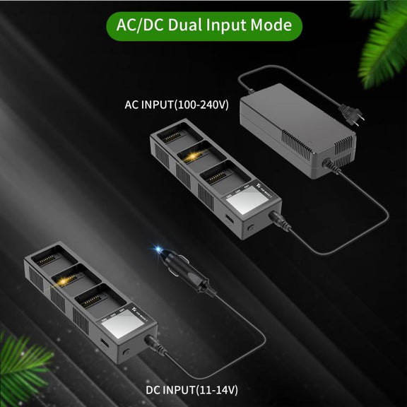 For DJI Mavic 3 YX Battery Charger Discharger Hub 3-in-1 Smart Charging Station With Color Screen EU Plug