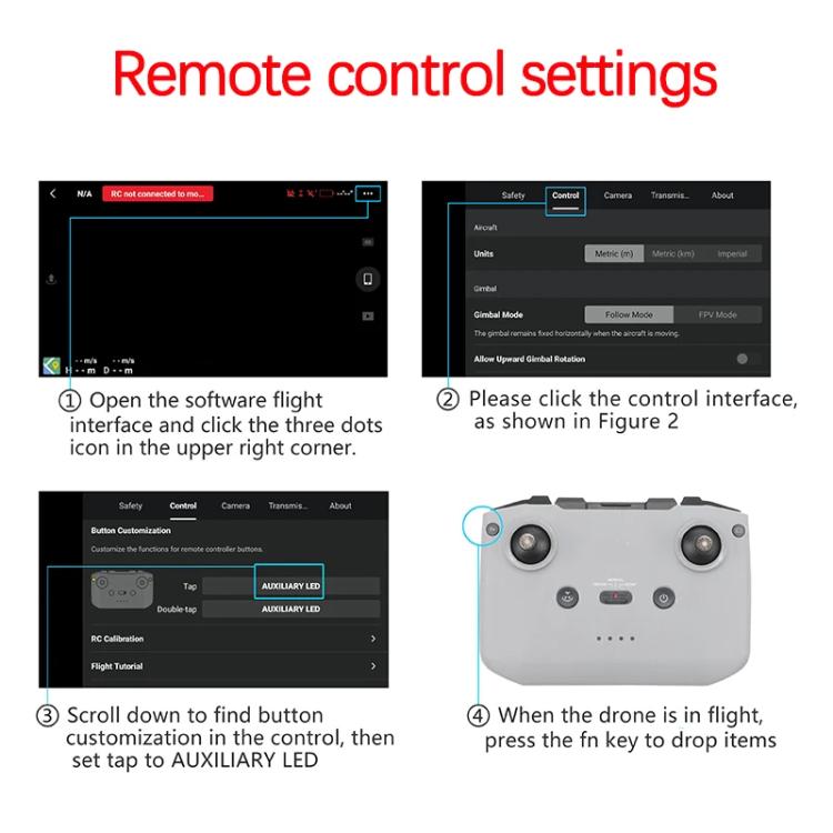 For DJI Mavic Air 2 Drone YX Airdrop System Rechargeable Thrower Load 500g