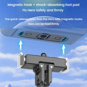 For GoPro HERO13 Black HEPAIL AC67 Magnetic Metal Quick Release Base