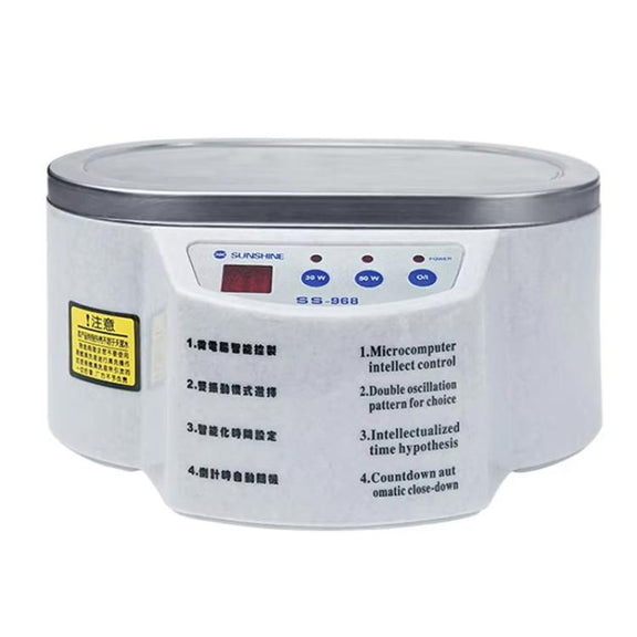 SUNSHINE 968 Mini Jewellery Glasses Cleaner Ultrasonic Cleaner EU Plug