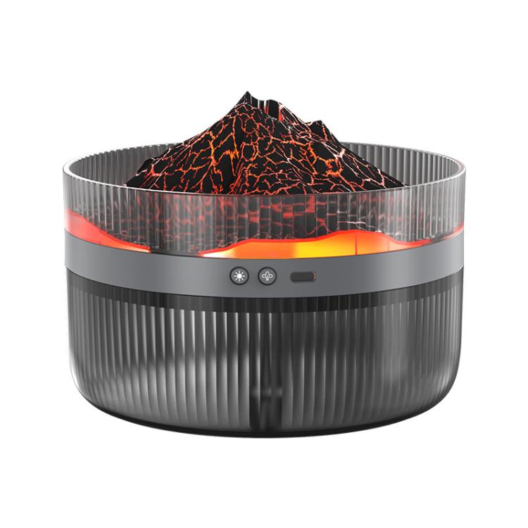 2L Volcanic Essential Oil Diffuser Humidifier Large Capacity Aromatherapy Mist Diffuser Top-Fill Water Tank(Black)