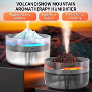 2L Volcanic Essential Oil Diffuser Humidifier Large Capacity Aromatherapy Mist Diffuser Top-Fill Water Tank(White)