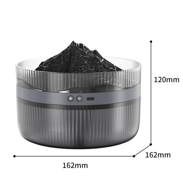 2L Volcanic Essential Oil Diffuser Humidifier Large Capacity Aromatherapy Mist Diffuser Top-Fill Water Tank(Black)