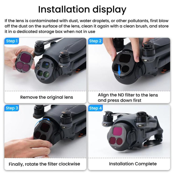 For DJI Mavic 4 Pro RCSTQ Lens Filter, Style: CPL+ND8/PL+ND16/PL+ND32/PL