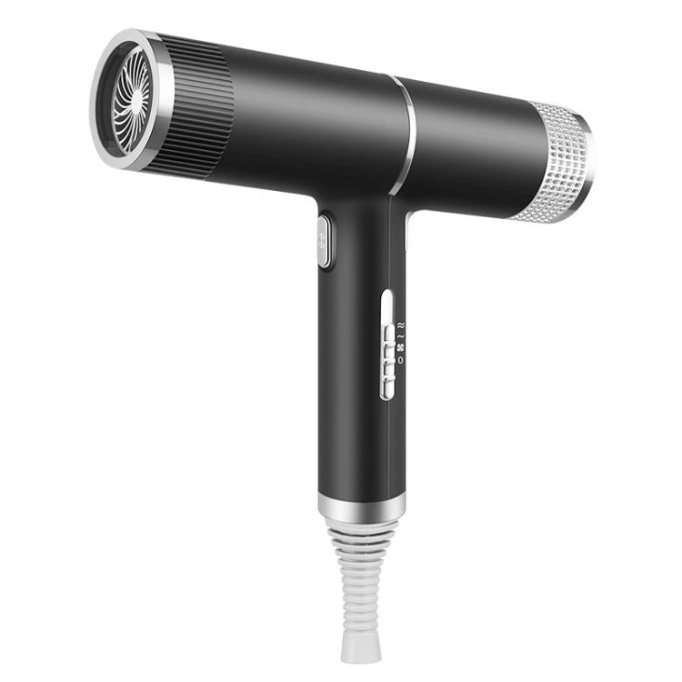 T-Shaped Hair Dryer with Smart Inverter Technology High-Power Blow Dryer for Home & Salon Use EU Plug(Black)