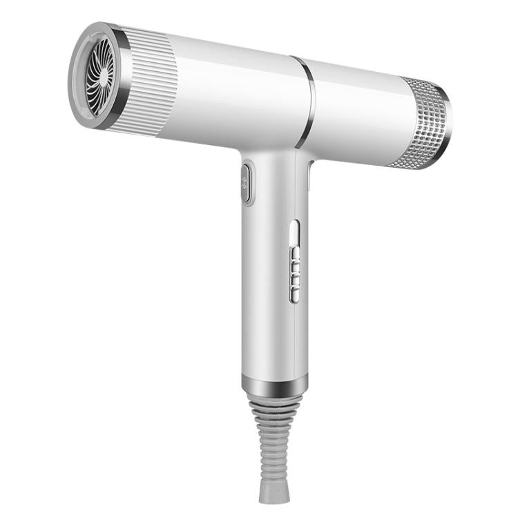 T-Shaped Hair Dryer with Smart Inverter Technology High-Power Blow Dryer for Home & Salon Use US Plug(White)