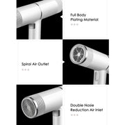 T-Shaped Hair Dryer with Smart Inverter Technology High-Power Blow Dryer for Home & Salon Use EU Plug(Black)