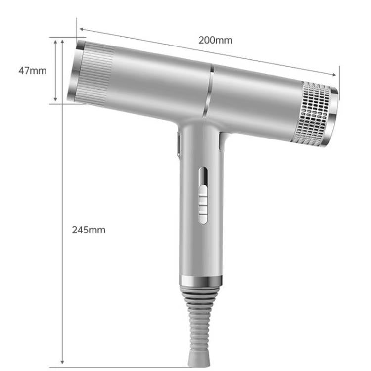 T-Shaped Hair Dryer with Smart Inverter Technology High-Power Blow Dryer for Home & Salon Use EU Plug(White)