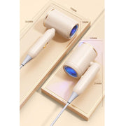 800-1200W High-Speed Hair Dryer with Blue Light Care Foldable & Portable for Travel EU Plug(Pink)