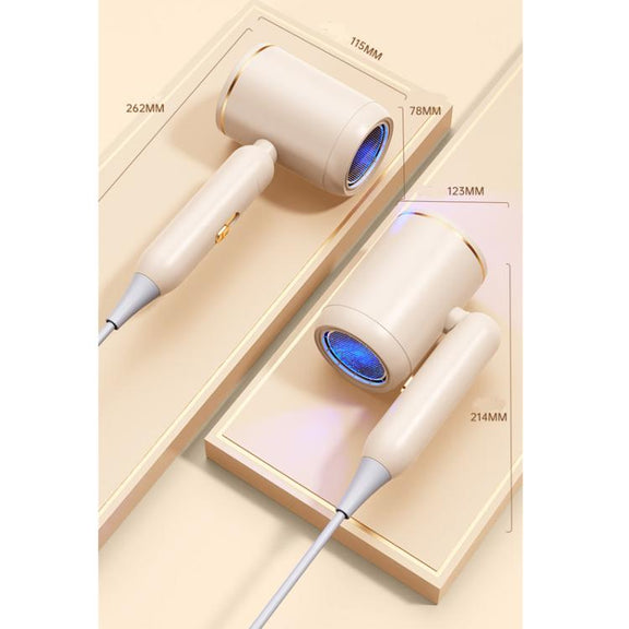 800-1200W High-Speed Hair Dryer with Blue Light Care Foldable & Portable for Travel EU Plug(Pink)