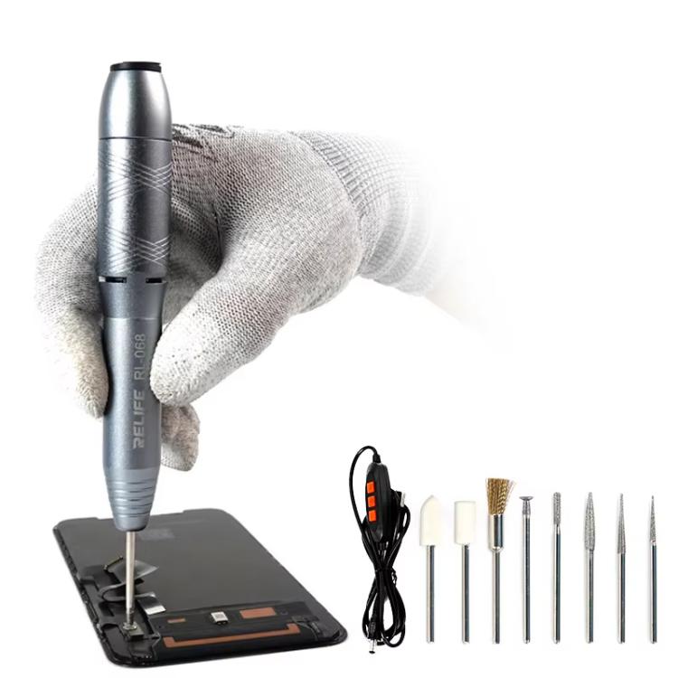 RELIFE RL-068 Speed-adjustable Handheld Grinding Pen Rust Removal Polishing Motherboard Repair Electric Grinder
