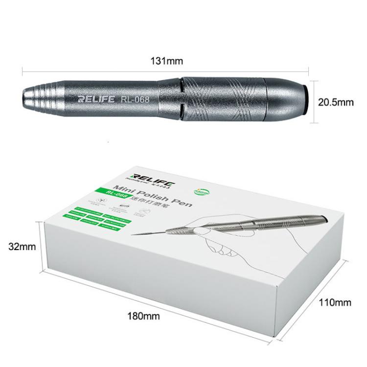 RELIFE RL-068 Speed-adjustable Handheld Grinding Pen Rust Removal Polishing Motherboard Repair Electric Grinder