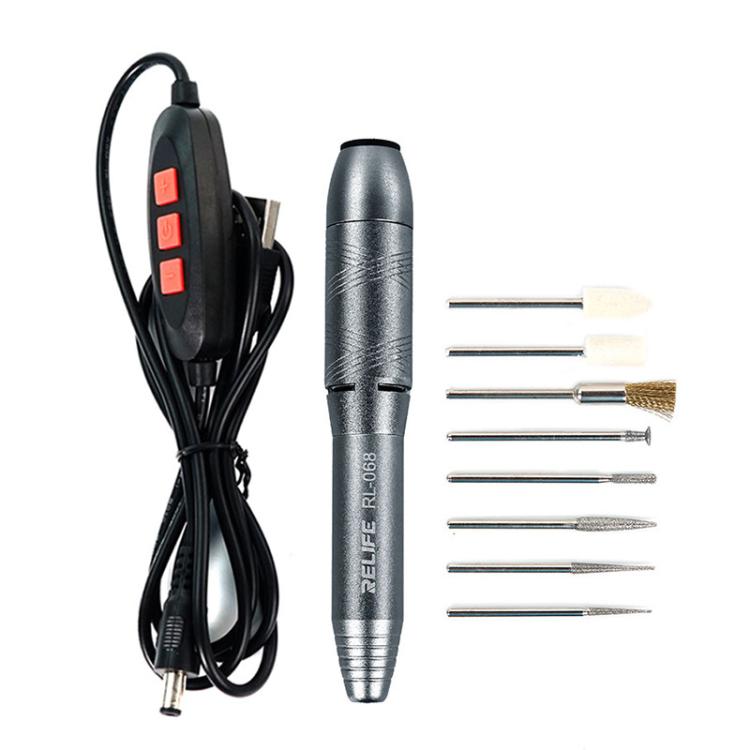 RELIFE RL-068 Speed-adjustable Handheld Grinding Pen Rust Removal Polishing Motherboard Repair Electric Grinder