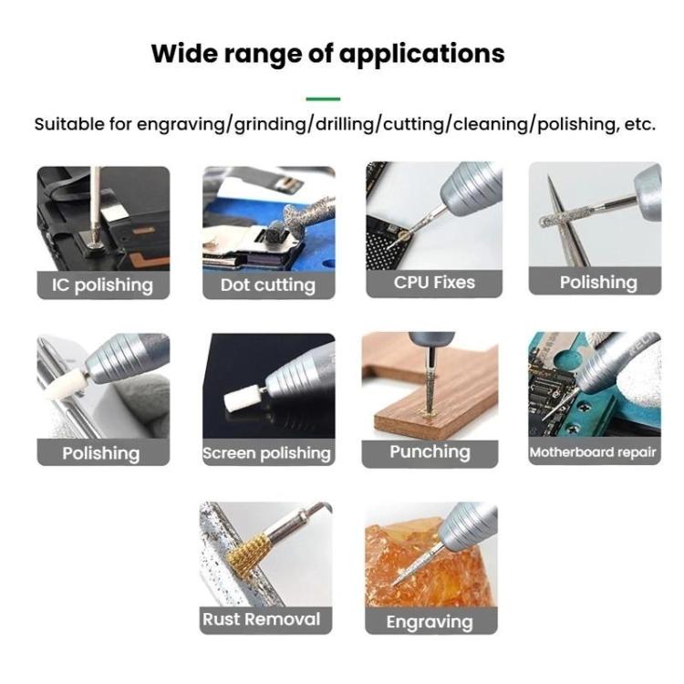 RELIFE RL-068 Speed-adjustable Handheld Grinding Pen Rust Removal Polishing Motherboard Repair Electric Grinder
