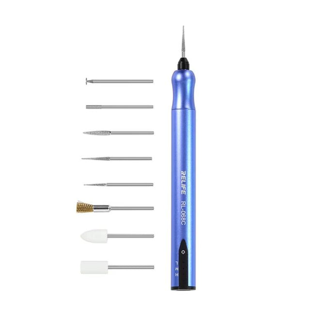 RELIFE RL-068C Smart Rechargeable Grinding Pen Portable Grinding Head Rust Removal Polishing Motherboard Repair Electric Grinder
