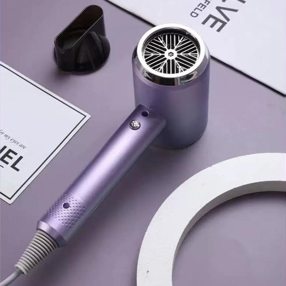 High-Speed Hair Dryer Salon & Home Blow Dryer with Blue Light Ionic Technology US Plug(Gradient Purple)