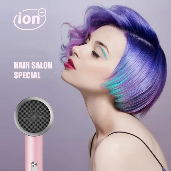 High-Speed Hair Dryer Salon & Home Blow Dryer with Blue Light Ionic Technology US Plug(Starry Sky Gray)