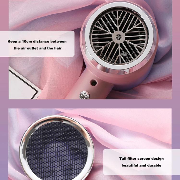 High-Speed Hair Dryer Salon & Home Blow Dryer with Blue Light Ionic Technology US Plug(Gradient Pink)