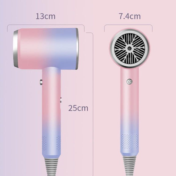 High-Speed Hair Dryer Salon & Home Blow Dryer with Blue Light Ionic Technology UK Plug(Gradient Purple)