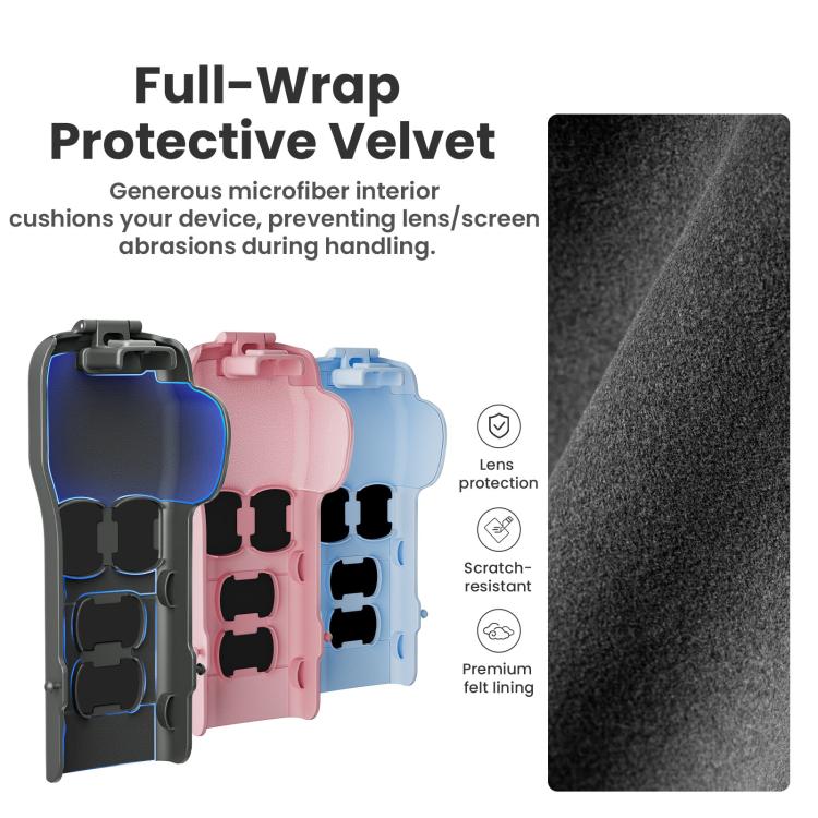 For DJI Osmo Pocket 3 Camera aMagisn Protective Cover Storage Case with 4 Magnetic Filter Slots(Pink)