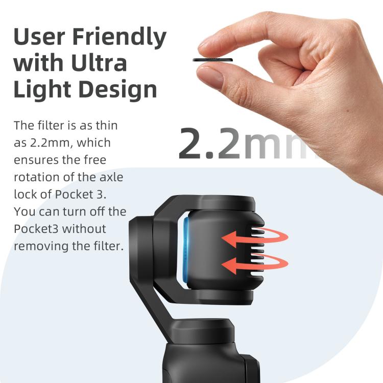 For DJI Osmo Pocket 3 aMagisn Adjustable Magnetic Filter Camera Lens Filters ND1000