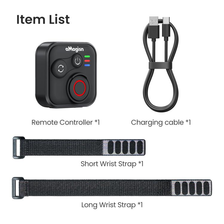 aMagisn Wireless Bluetooth Remote Control for Insta360, GoPro Hero Cameras & Smartphones