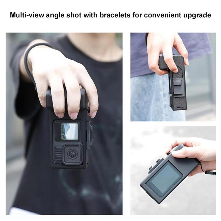 Street Vlogging Handle For GoPro HERO13 Black / 12 Black / 11 Black / 10 Black / 9 Black(Black)