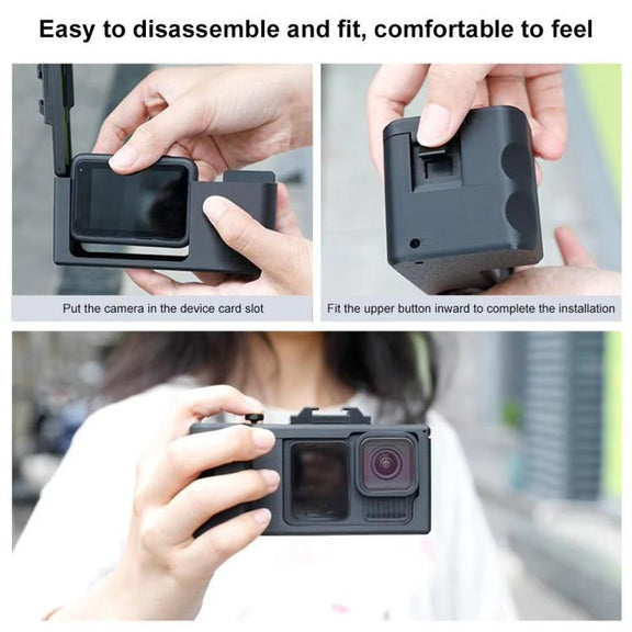 Street Vlogging Handle For GoPro HERO13 Black / 12 Black / 11 Black / 10 Black / 9 Black(Black)